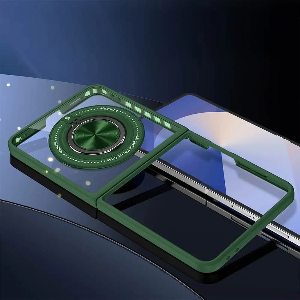 Coque de Protection Magnétique avec Bague 360° Z-FL3 Samsung Galaxy Z Flip 7 5G F766  Vert