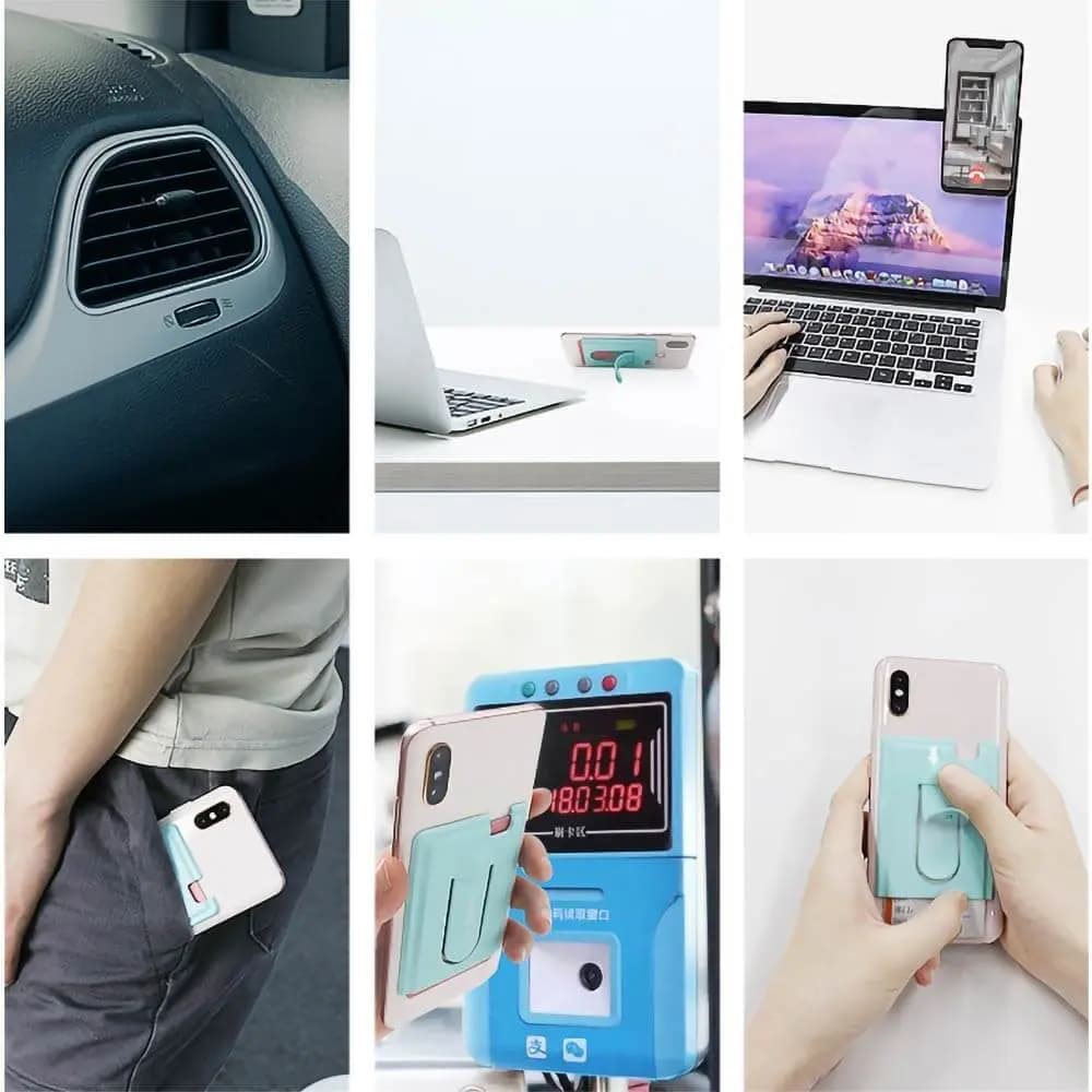 Porte-Cartes Silicone fscool M3 (Adhésif) Noir