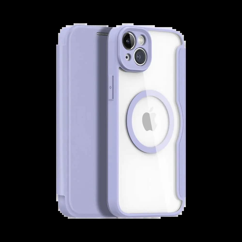 Housse folio MagSafe iPhone 14 Plus – Dux Ducis Skin X Pro Violet Clair