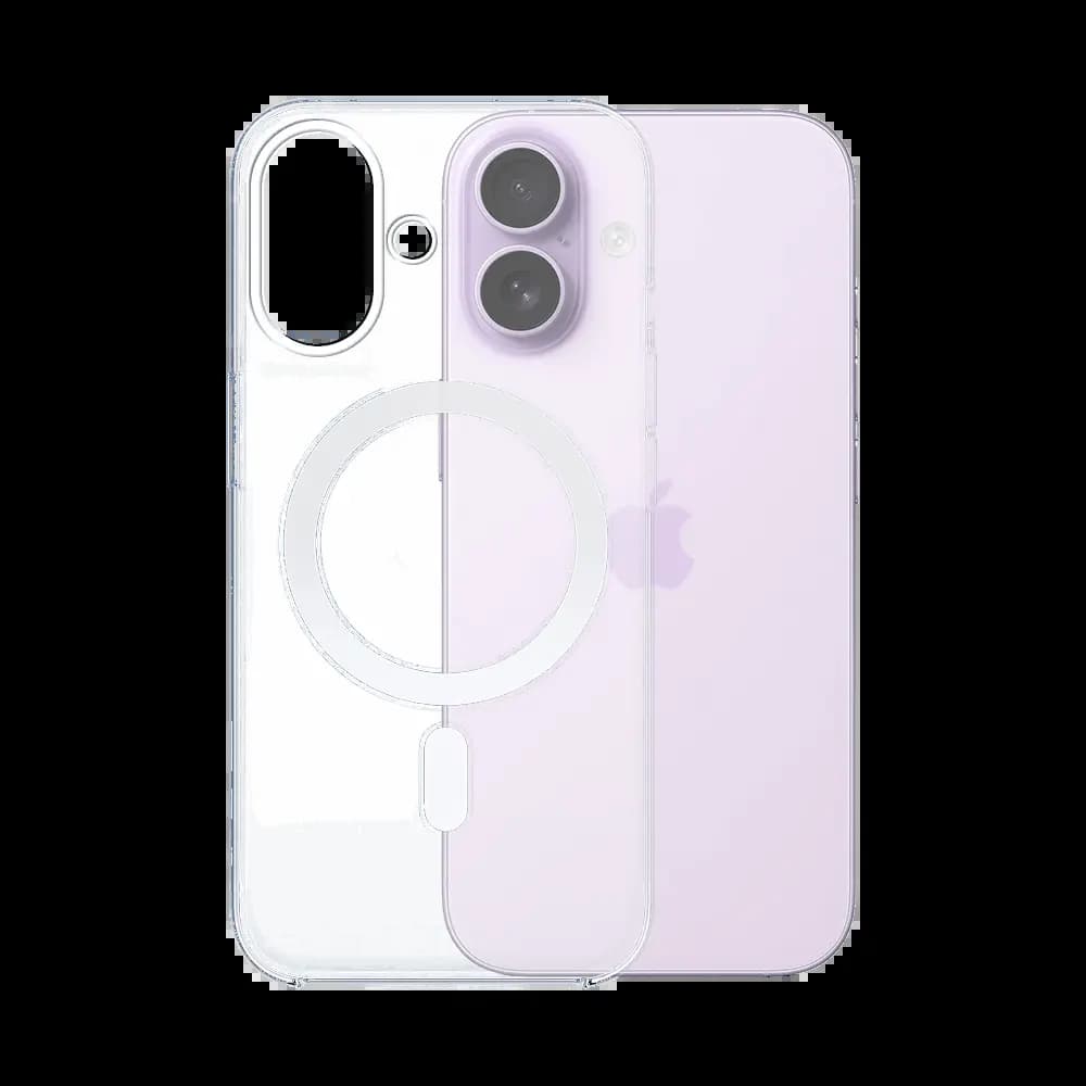 Coque Silicone MagSafe Compatible pour Apple iPhone 17 Transparent