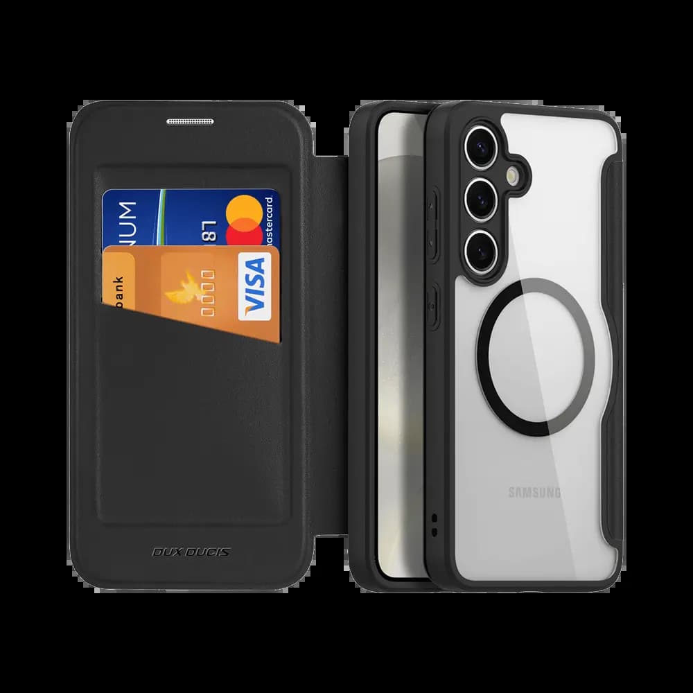 Housse folio MagSafe Samsung Galaxy S24 5G – Dux Ducis Skin X Pro Bleu