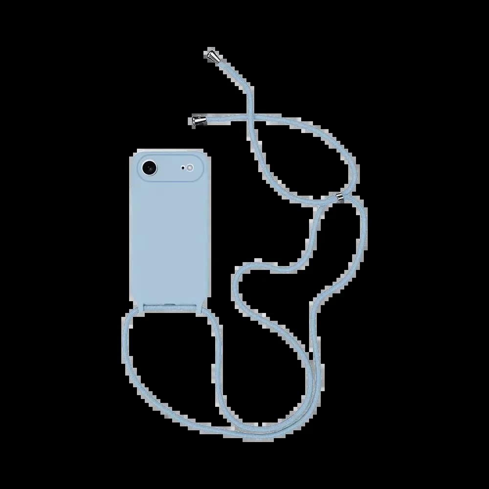 Coque avec cordon réglable silicone – Apple iPhone Air – Bleu Clair