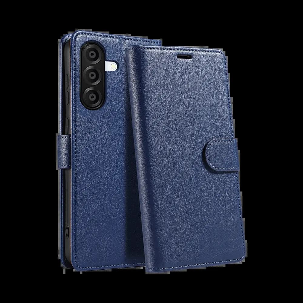 Housse folio anti-RFID Samsung Galaxy A57 5G – PROTECT IP011 Bleu Marine