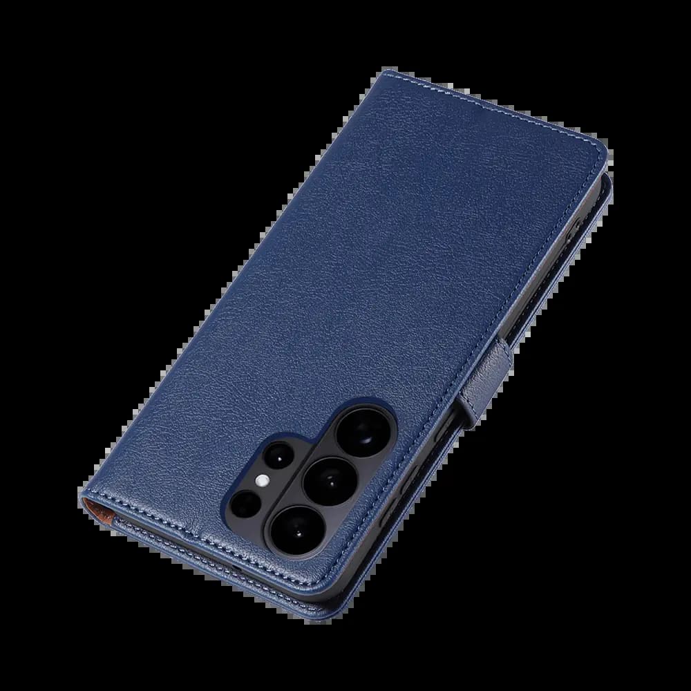 Housse folio anti-RFID Samsung Galaxy S26+ – PROTECT IP011 Bleu Marine