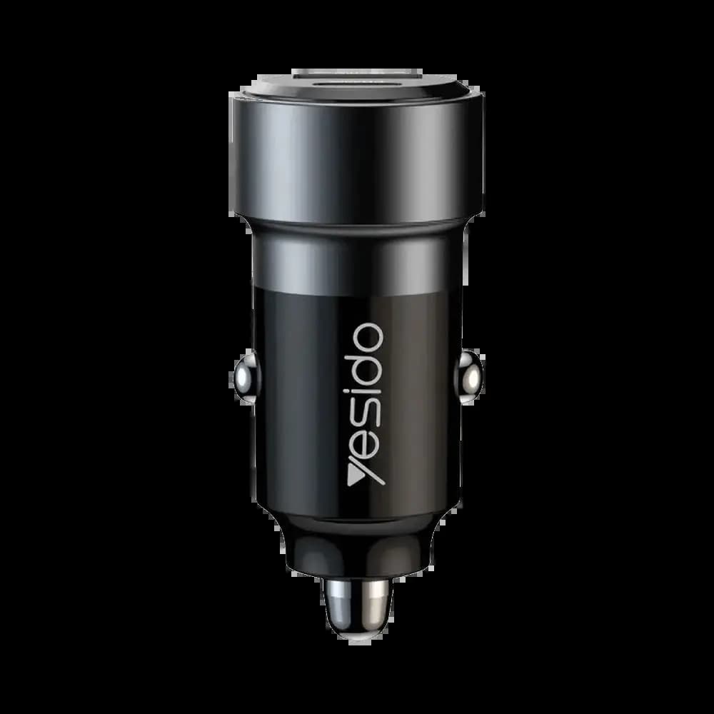 Chargeur Allume-Cigare Yesido 60W avec Câble USB-C vers USB-C Noir