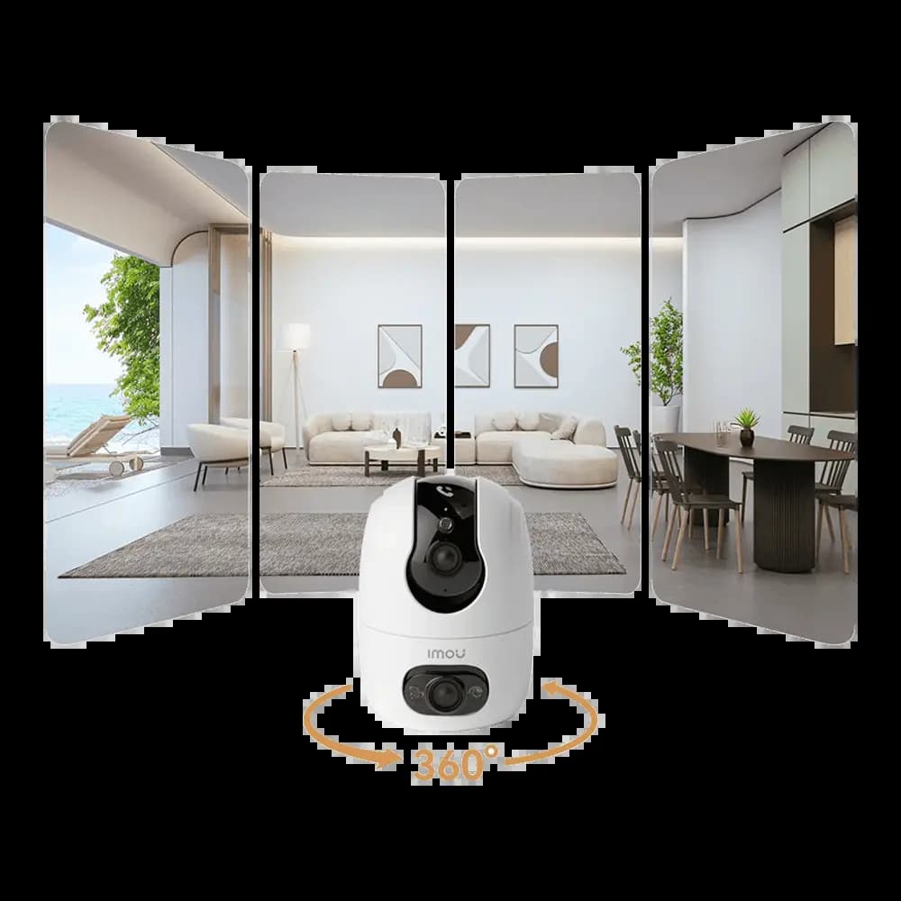 Caméra de surveillance intérieure Wi-Fi double objectif IMOU Ranger Dual — protection 360° et détection IA
