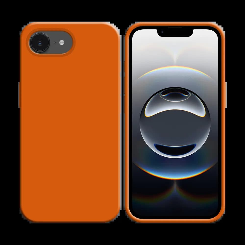 Coque silicone iPhone 16e - Orange