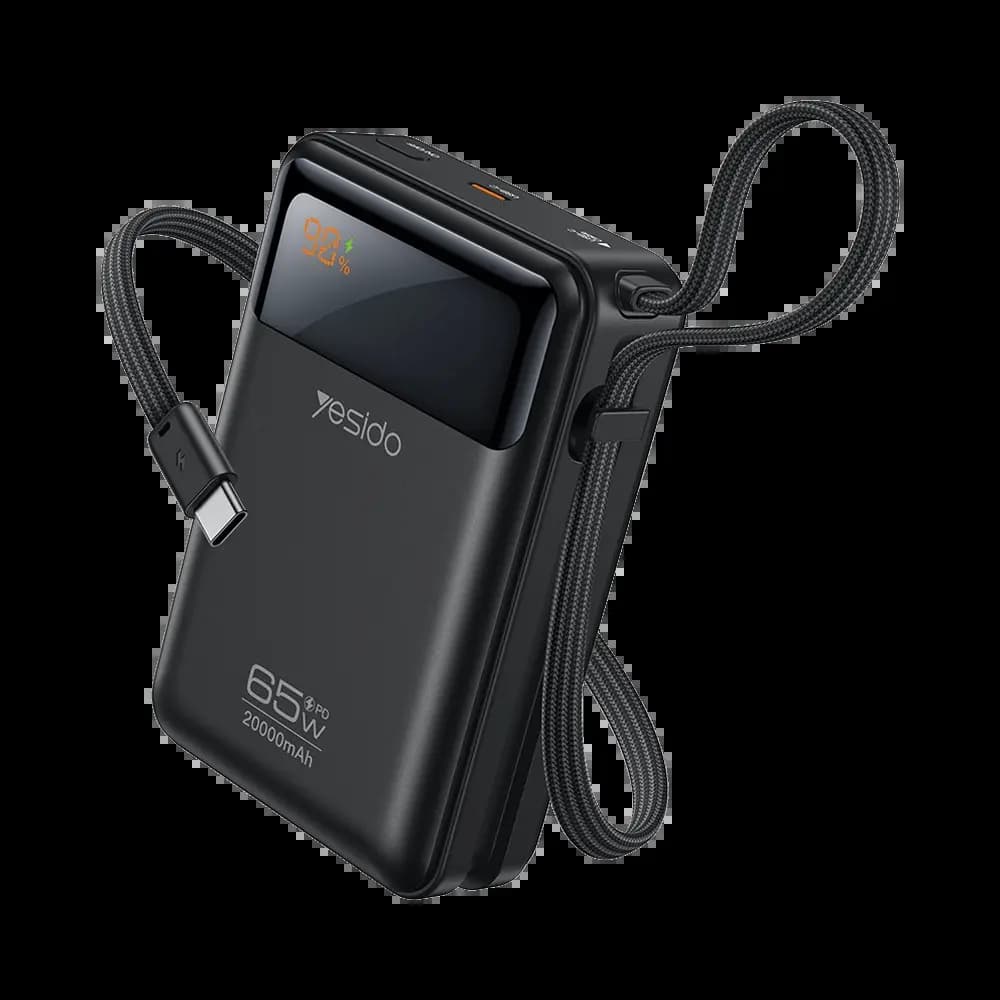 Batterie Externe Power Bank Yesido YP97 avec Câble de Charge USB-C 20000mAh 65W