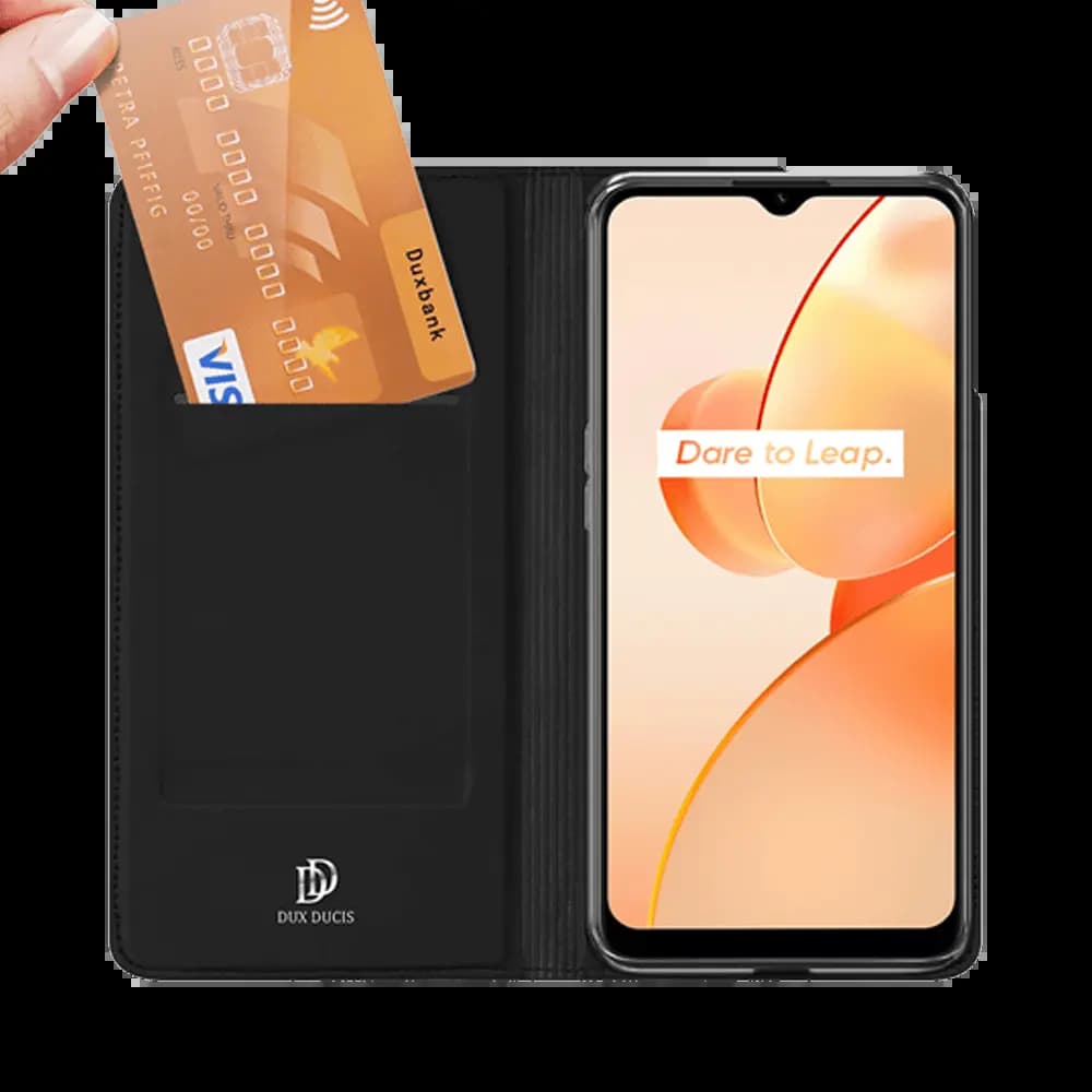 Housse folio Realme C31 porte-carte – Dux Ducis Skin Pro Bleu