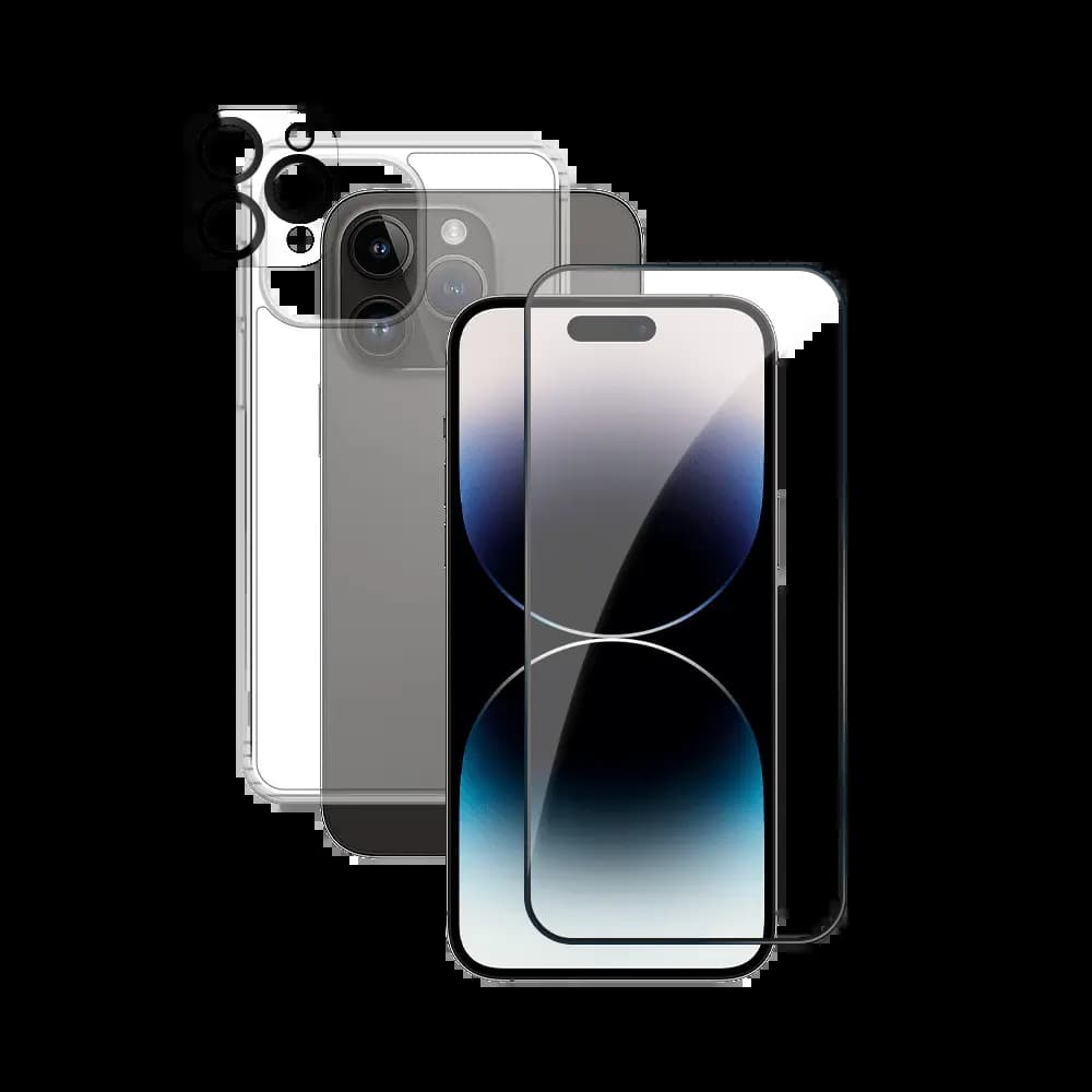 Pack de Protection Coque + Protection Lentille + Verre Trempé PROTECT pour Apple iPhone 14 Pro Max Transparent