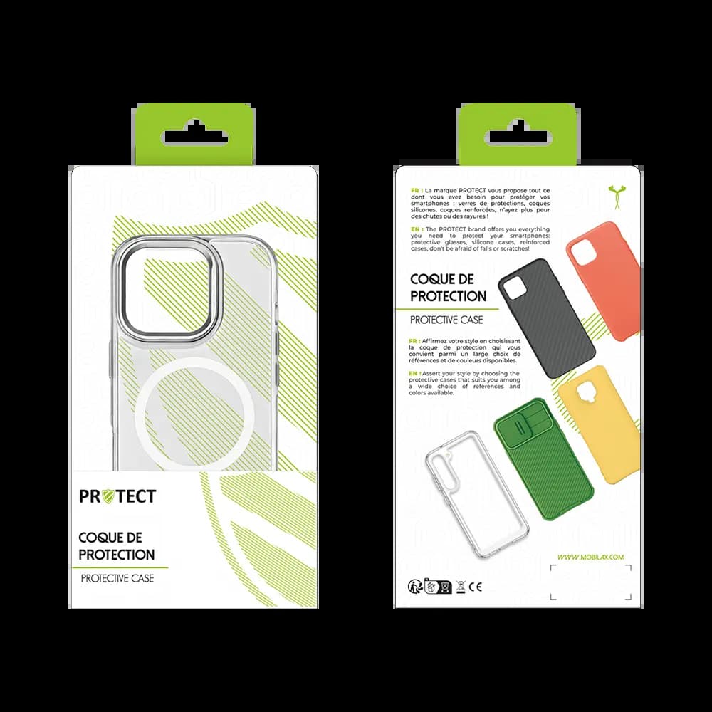 Coque MagSafe antichoc iPhone 16 Pro – PROTECT MS01 Blanc