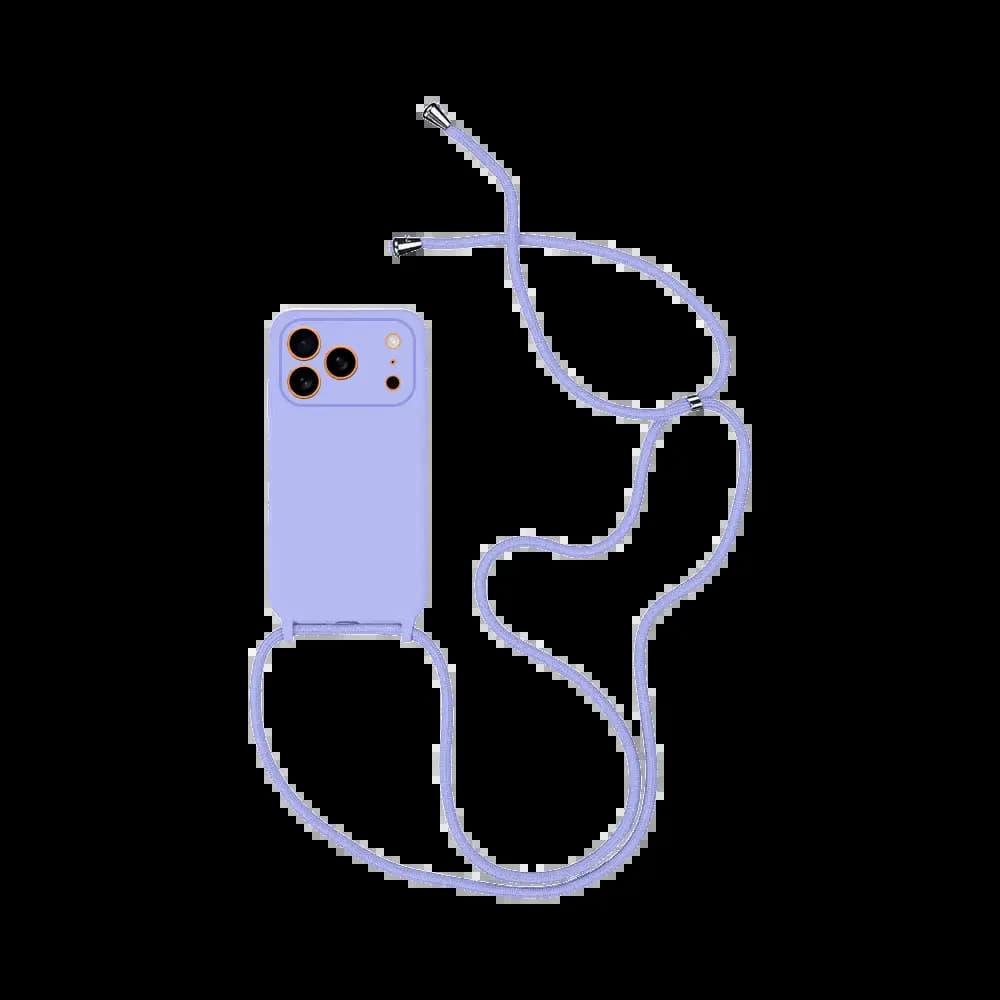 Coque avec cordon réglable silicone – Apple iPhone 17 Pro – Violet