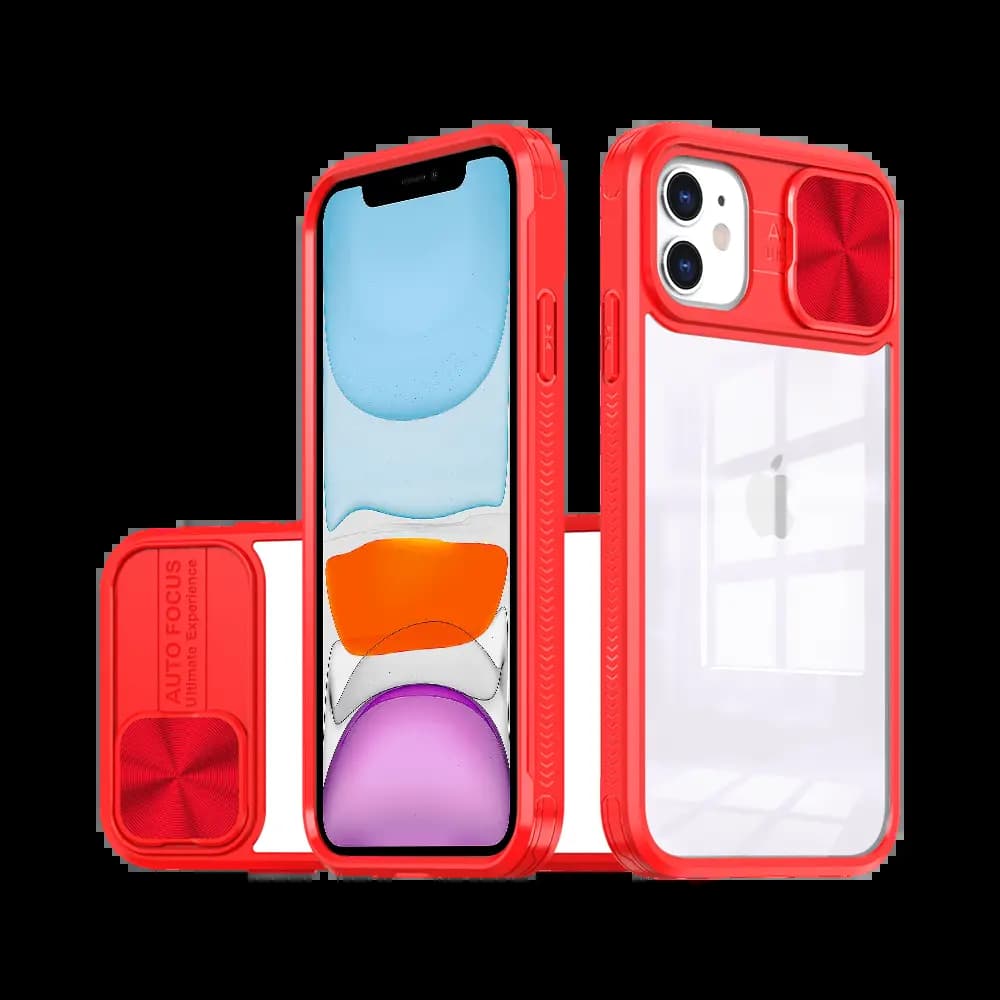 Coque avec cache caméra iPhone 11 – PROTECT IE027 Rouge 
