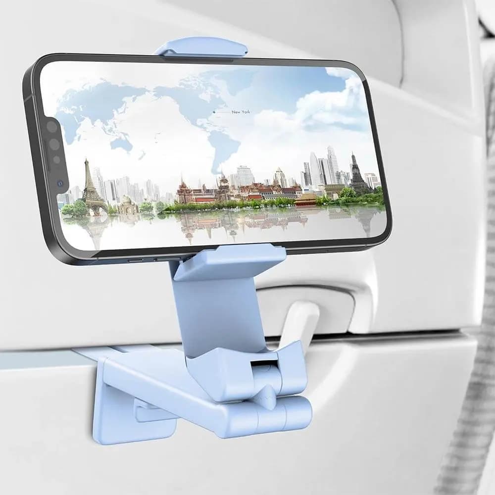 Support pour Smartphone Ajustable & Rotatif 360° Bleu