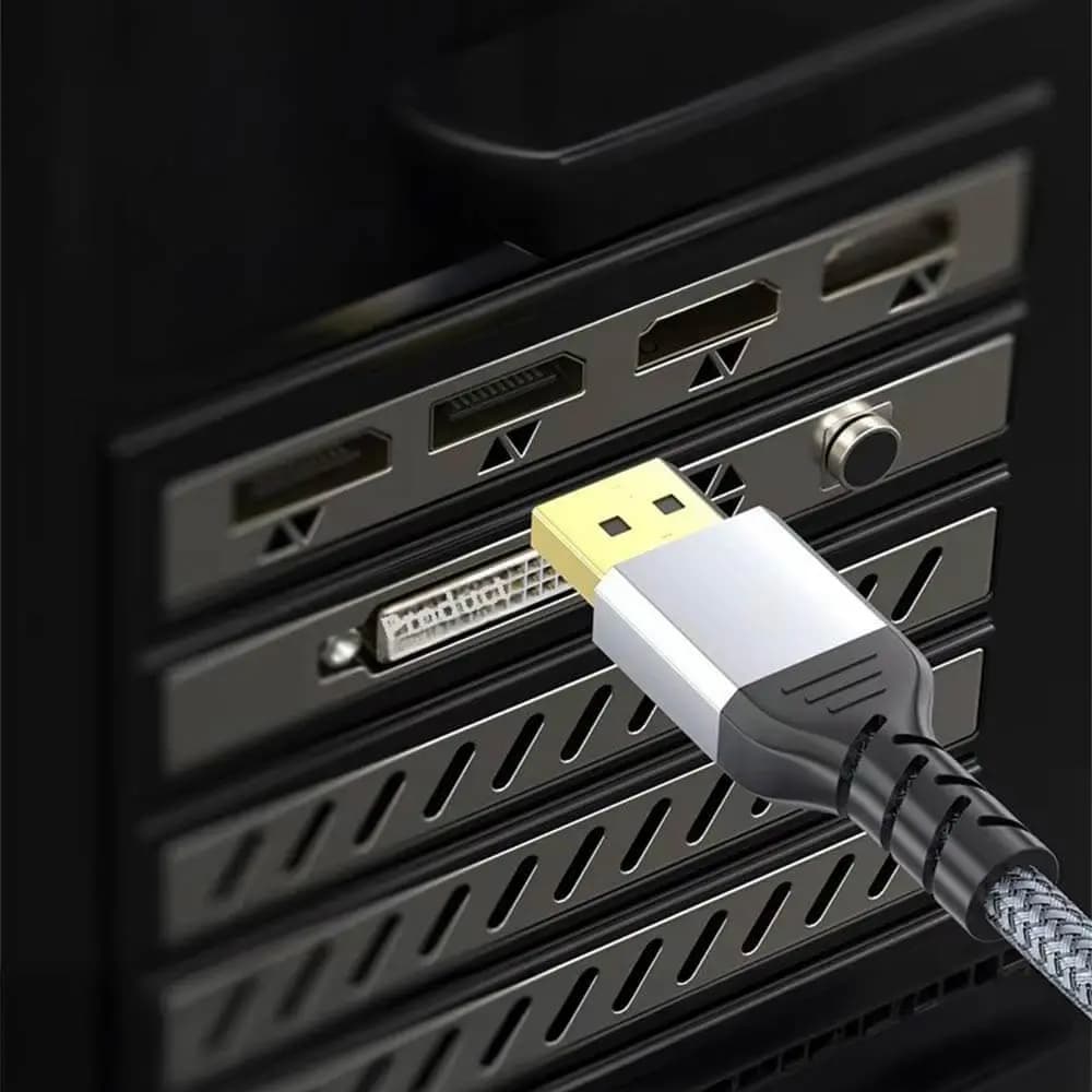 Câble DisplayPort 8K mâle vers mâle nylon tressé - 2m