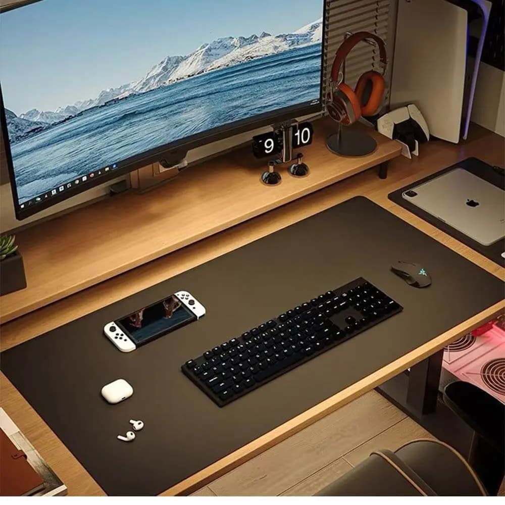 Tapis de Bureau Noir