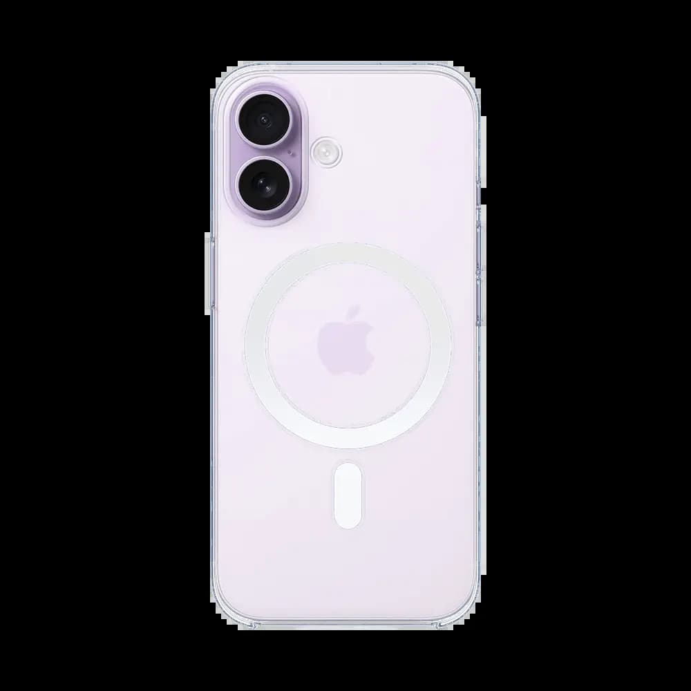 Coque Silicone MagSafe Compatible pour Apple iPhone 17 Transparent