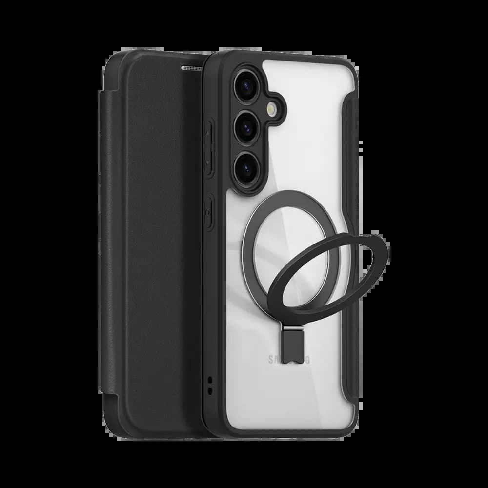 Housse de Protection Skin X Pro Dux Ducis pour Samsung Galaxy S24 5G (with Magnetic Stand) MagSafe Noir