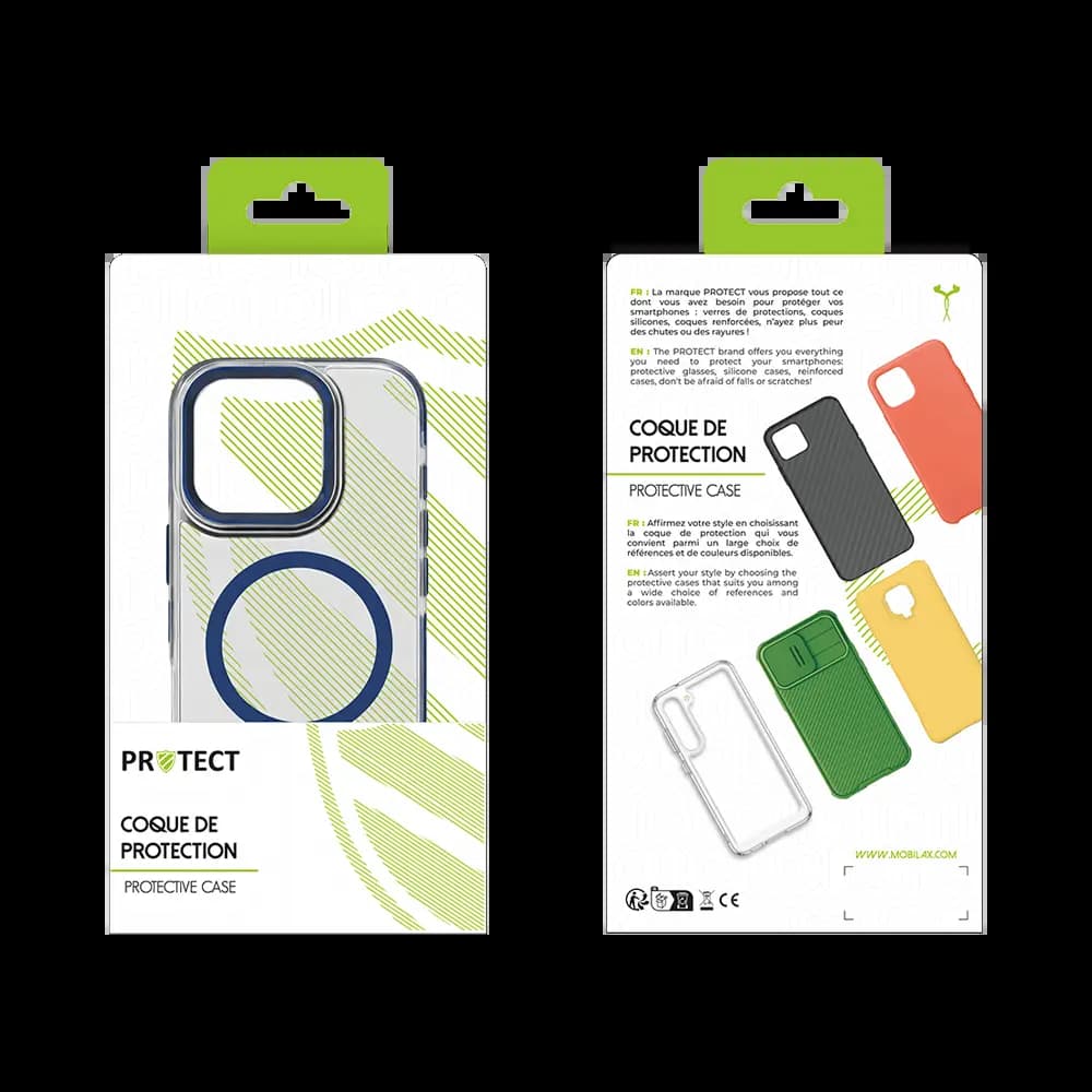 Coque MagSafe antichoc iPhone 16 Pro Max – PROTECT MS01 Bleu