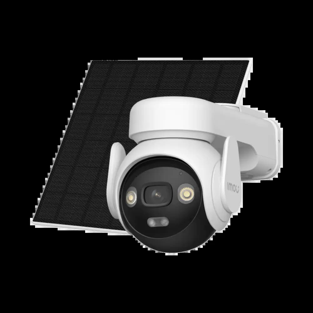Caméra de Surveillance Sans Fil pour Extérieur avec IA Imou AOV PT 5MP 3K Wi-Fi + 4G avec Batterie 10000mAh et Panneau Solaire Blanc