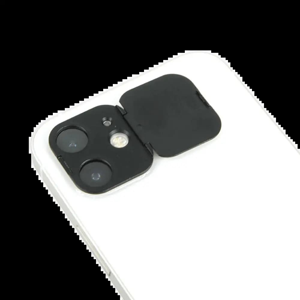 Protection Lentille avec Cache Camera iPhone 12 Mini Noir