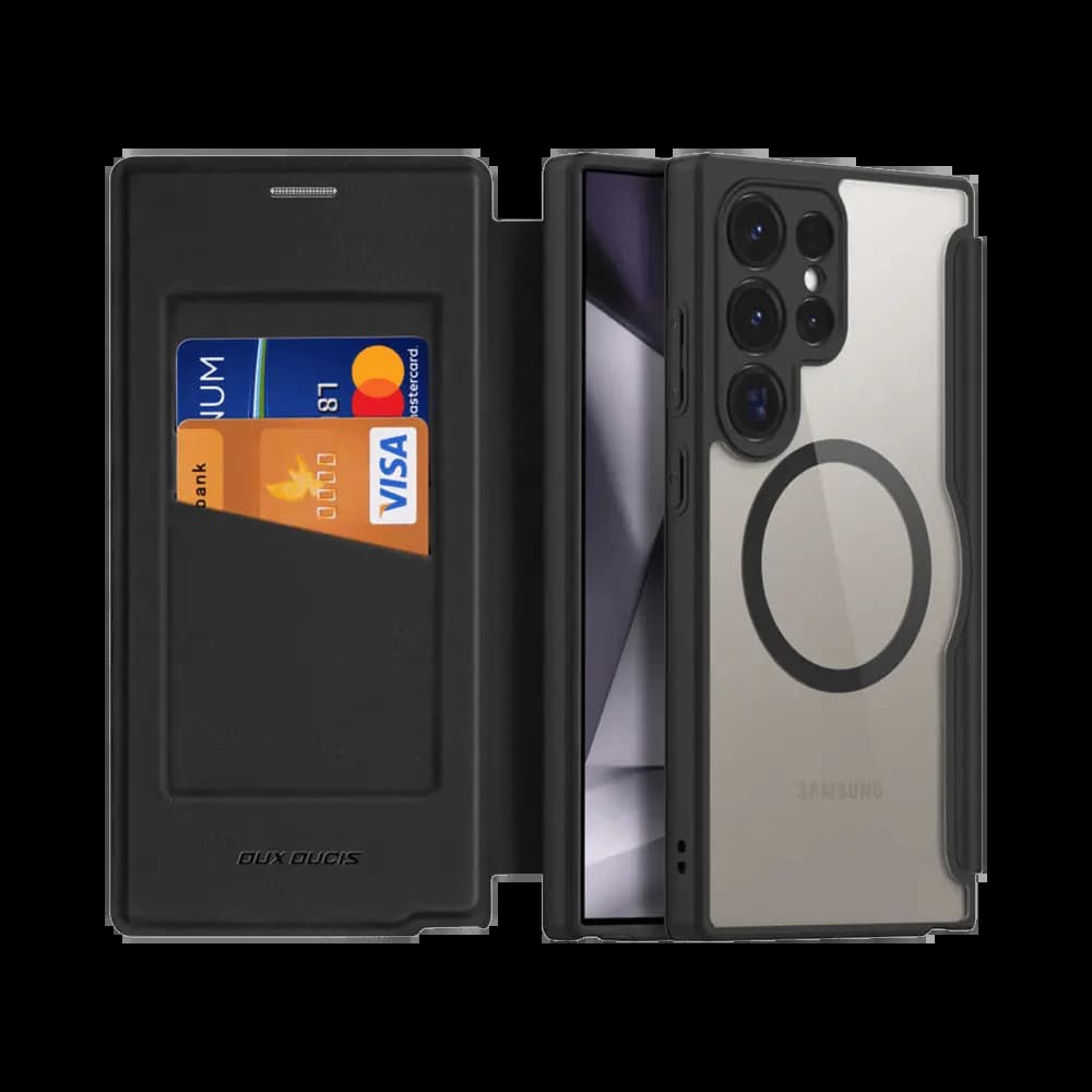 Housse folio MagSafe Samsung Galaxy S24 Ultra – Dux Ducis Skin X Pro Noir
