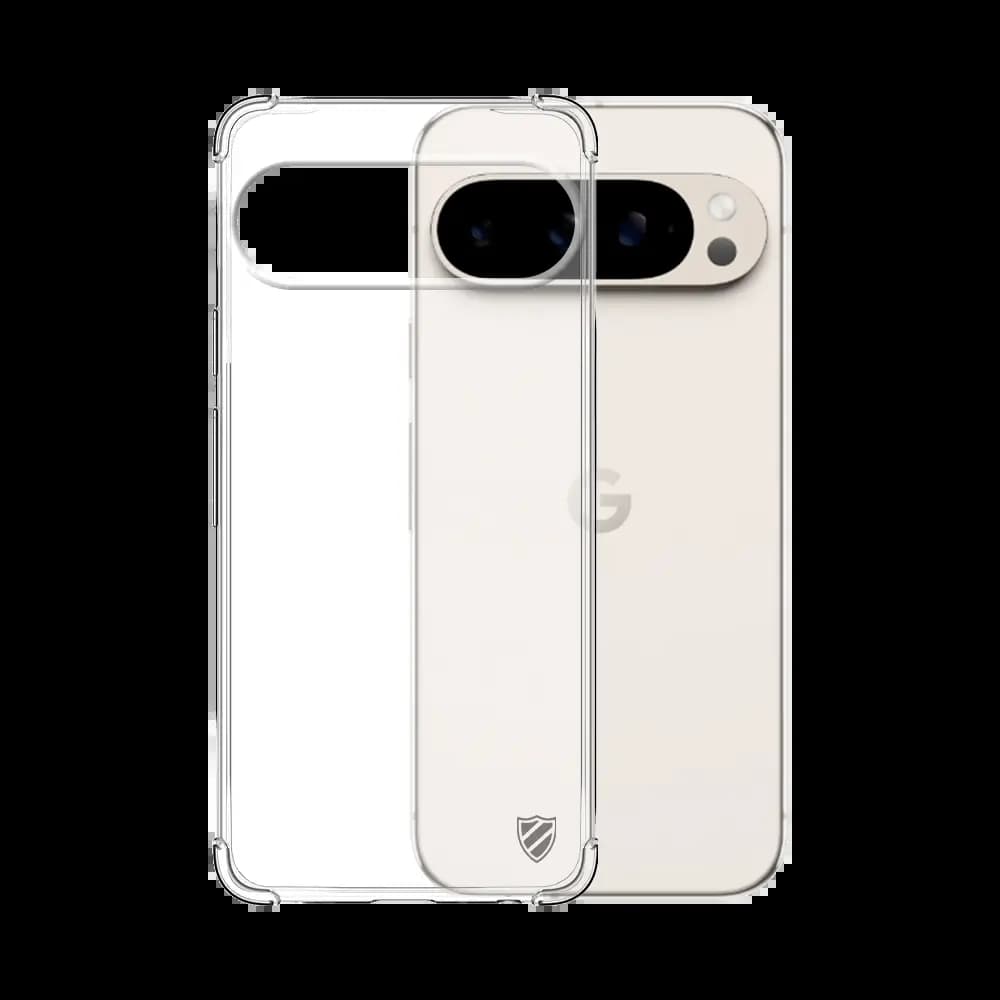 Coque Silicone Renforcée PROTECT pour Google Pixel 9 & Pixel 9 Pro Transparent