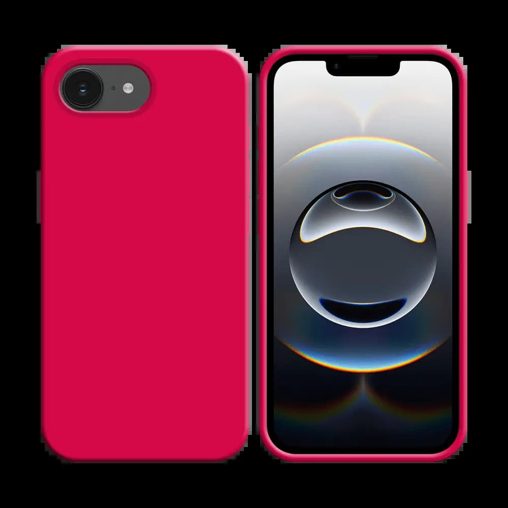 Coque silicone iPhone 16e - Rose Vif