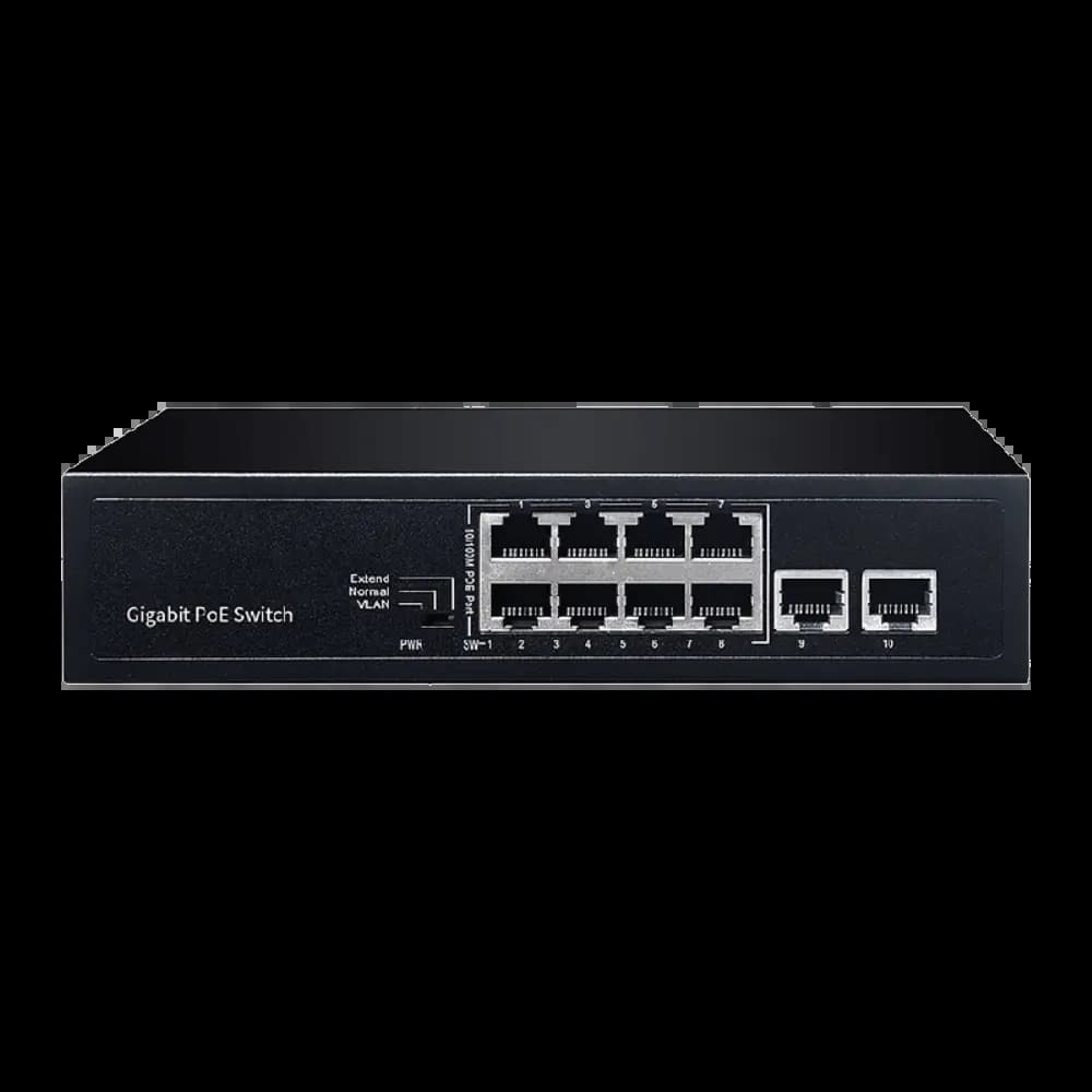 Switch réseau PoE 10 Ports Gigabit - 8x PoE + 2x Uplink - Comfast CF-SG181P