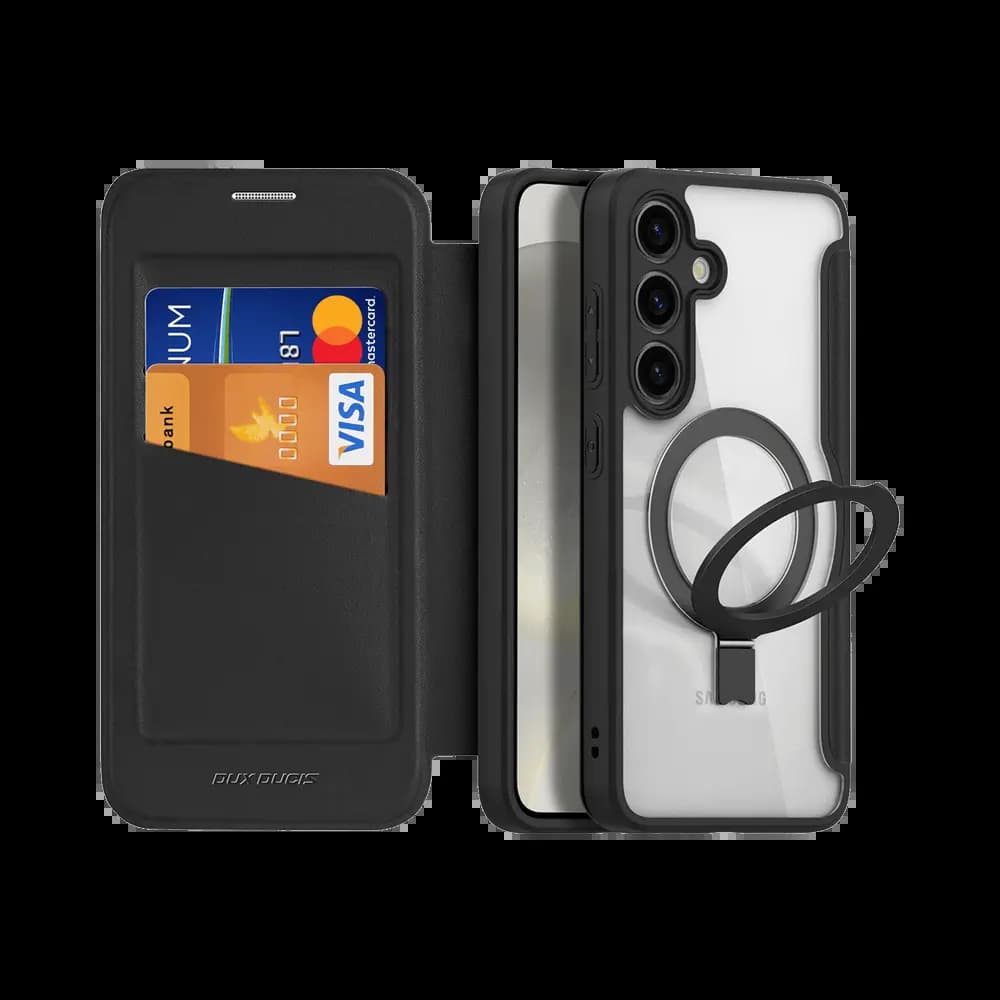 Housse de Protection Skin X Pro Dux Ducis pour Samsung Galaxy S24+ 5G (with Magnetic Stand) MagSafe Noir