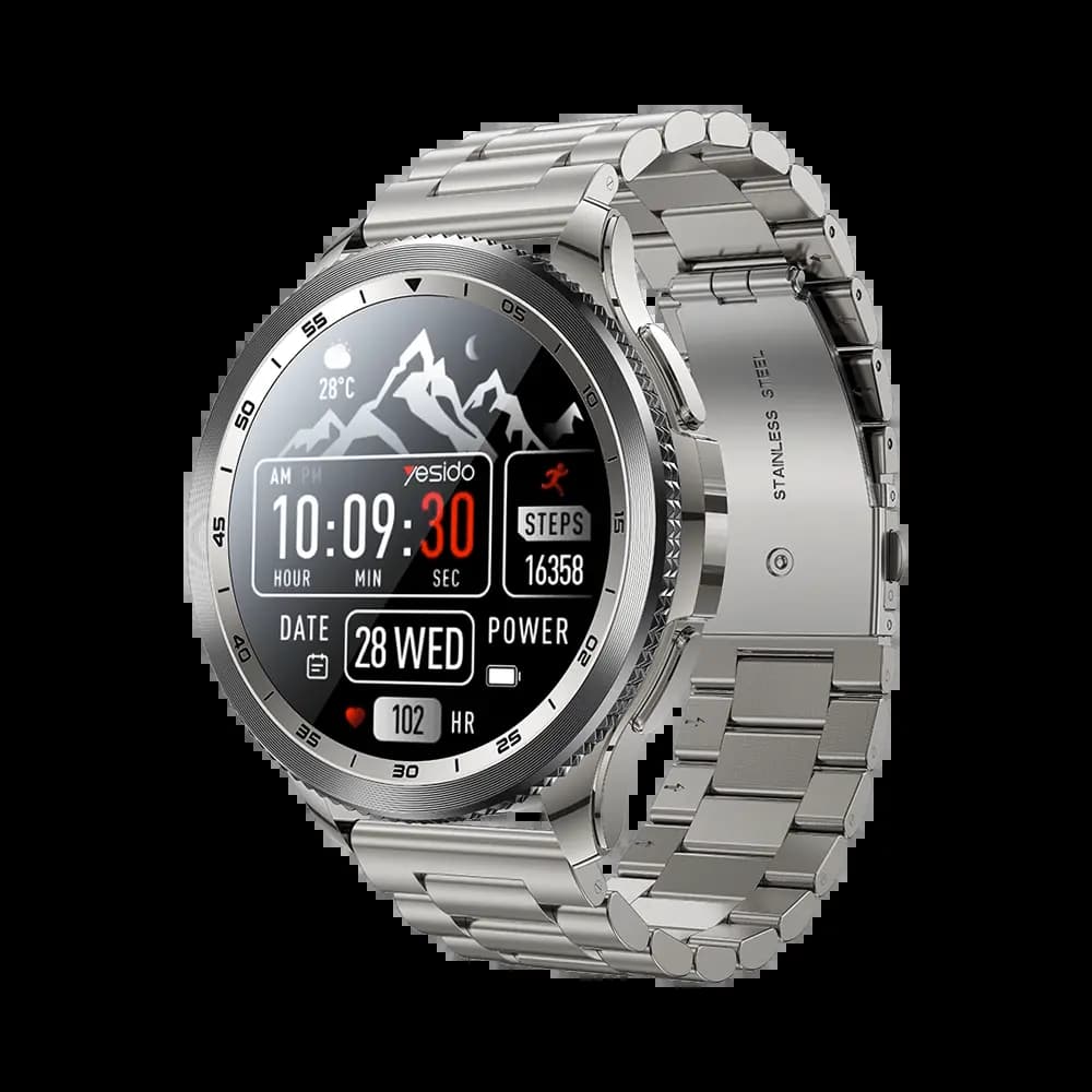 Montre connectée AMOLED appels Bluetooth – Yesido IO34 Argent