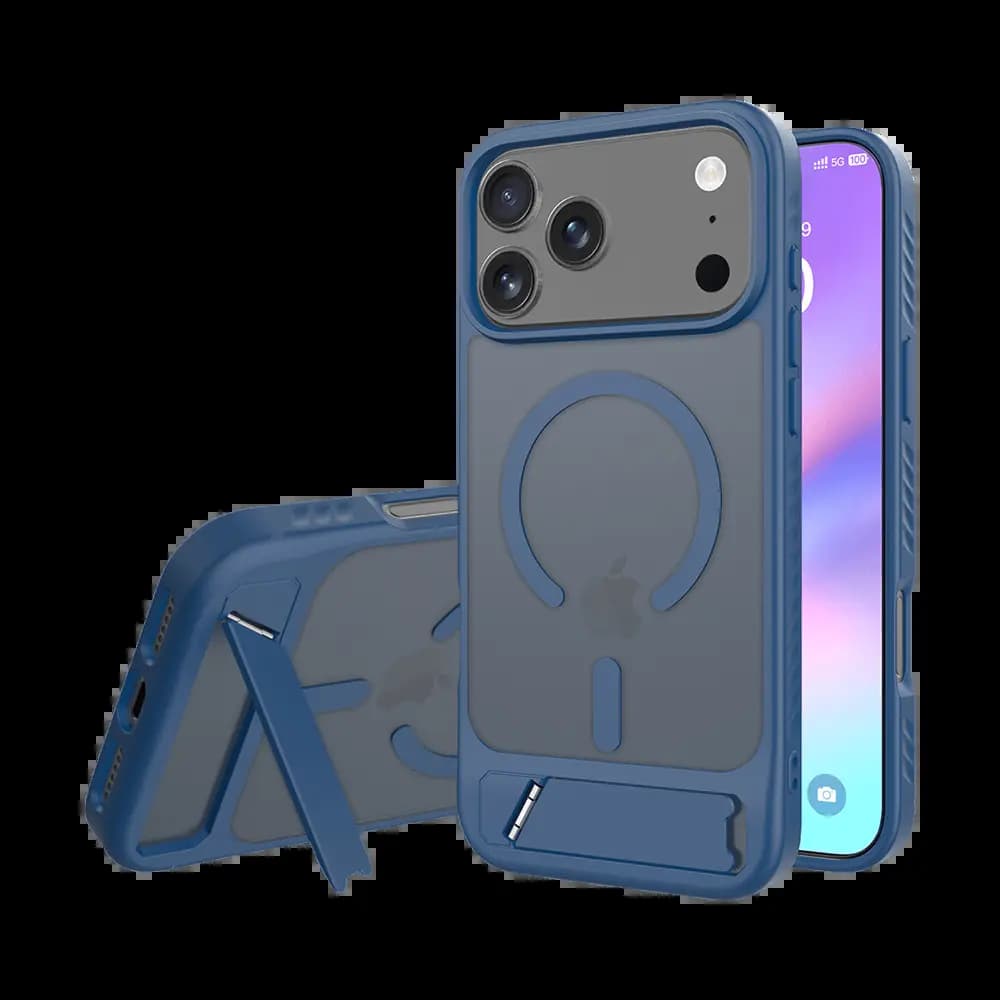 Coque de Protection MagSafe avec Support PROTECT pour Apple iPhone 17 Pro Max Bleu