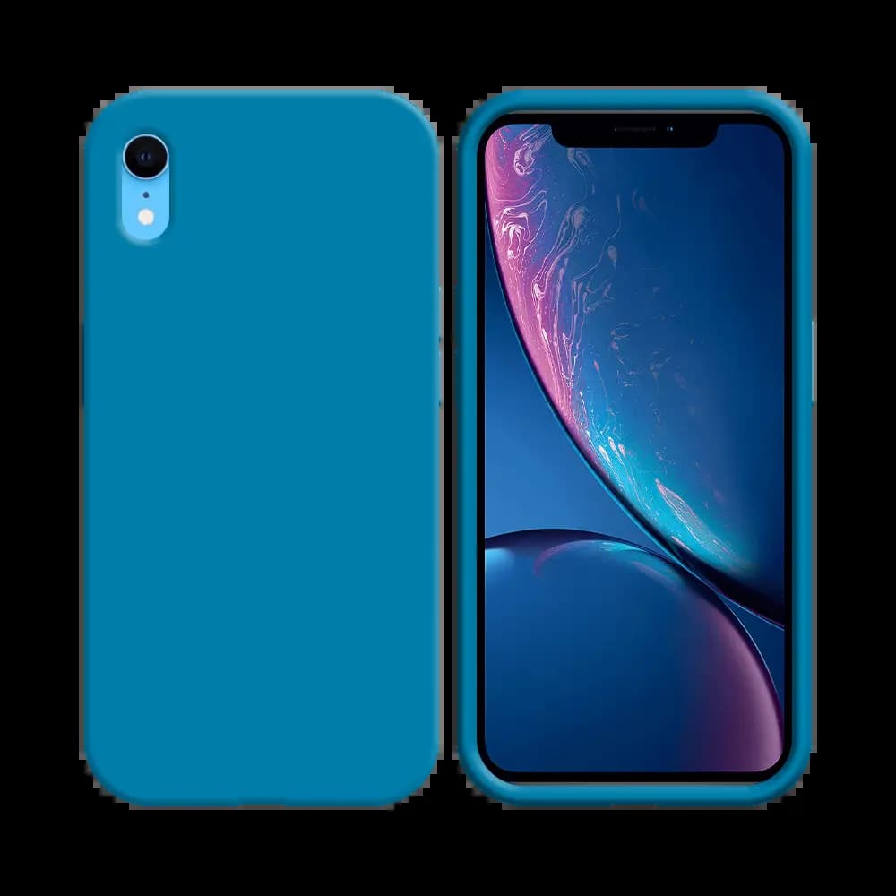 Coque Silicone Compatible pour Apple iPhone XR Bleu Ciel