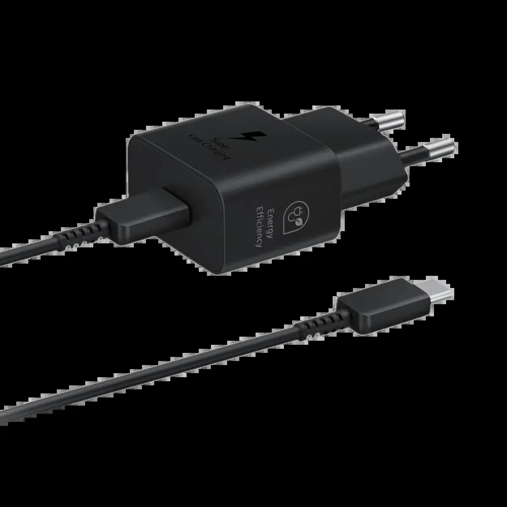 Chargeur secteur USB-C Samsung 25W avec câble USB-C - Noir