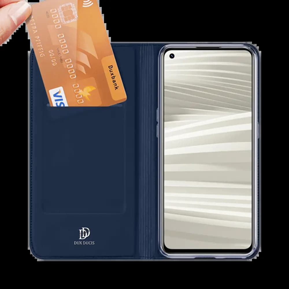 Housse folio Realme GT 2 Pro porte-carte – Dux Ducis Skin Pro Bleu
