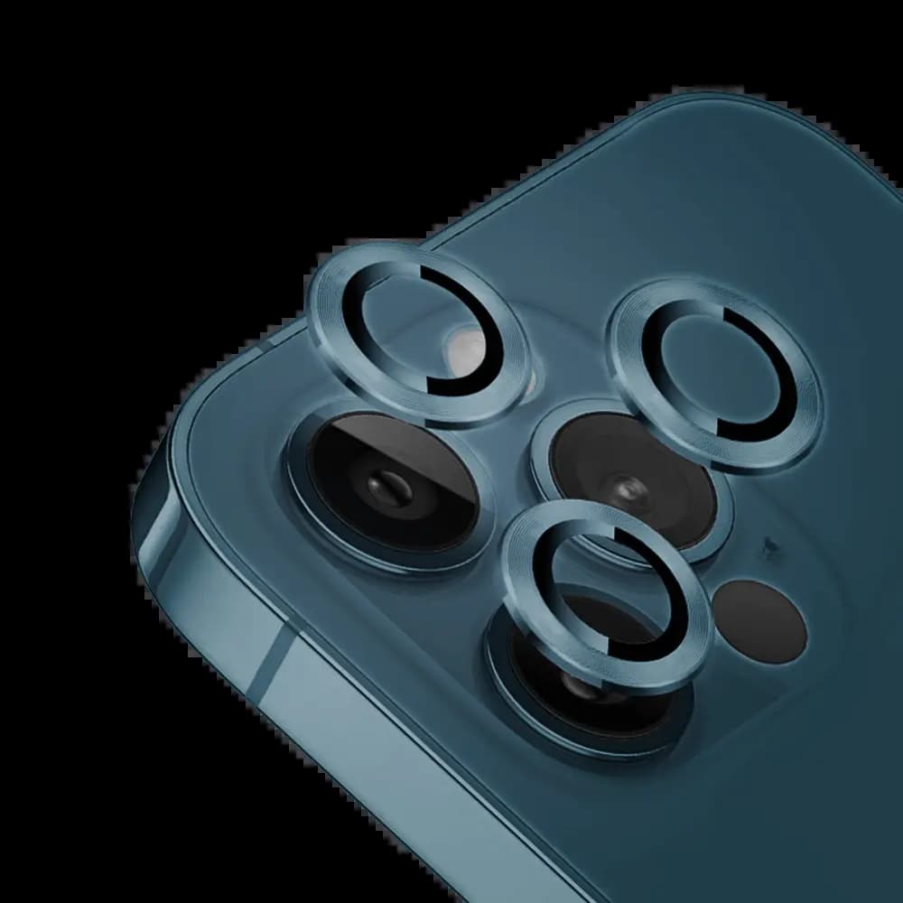 Protection lentille caméra iPhone 12 Pro Max - Bleu