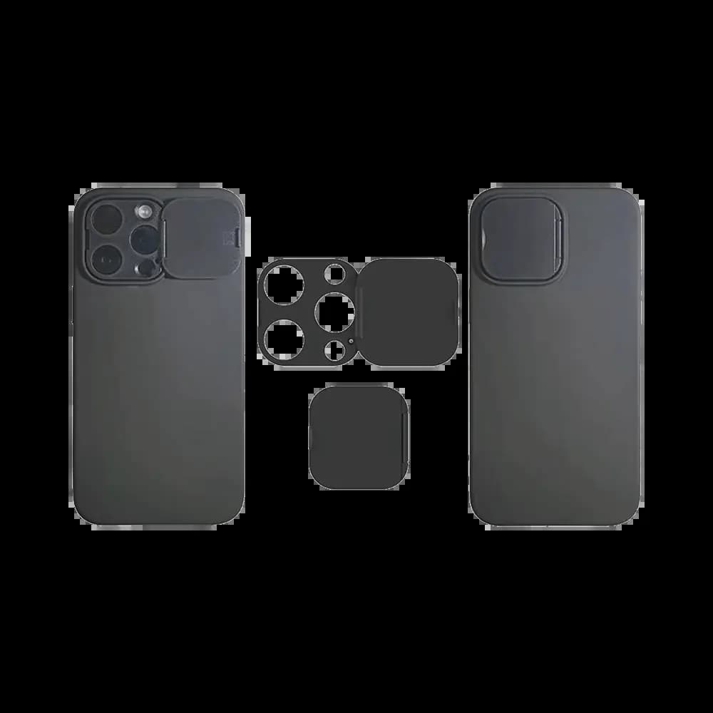 Protection Lentille avec Cache Camera Apple iPhone 16 Pro / 16 Pro Max Noir