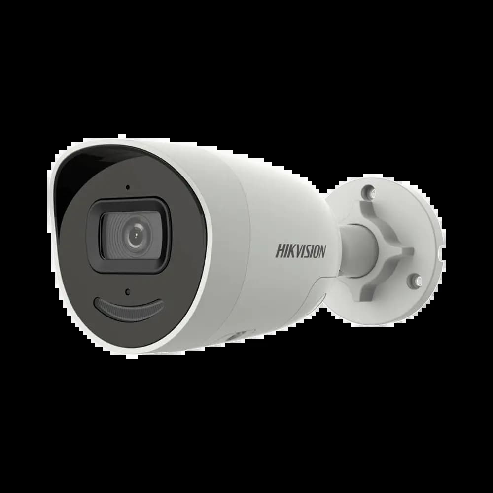 Caméra de Surveillance avec IA Hikvision (4mm) Mini Bullet 4MP DarkFighter & AcuSense Blanc