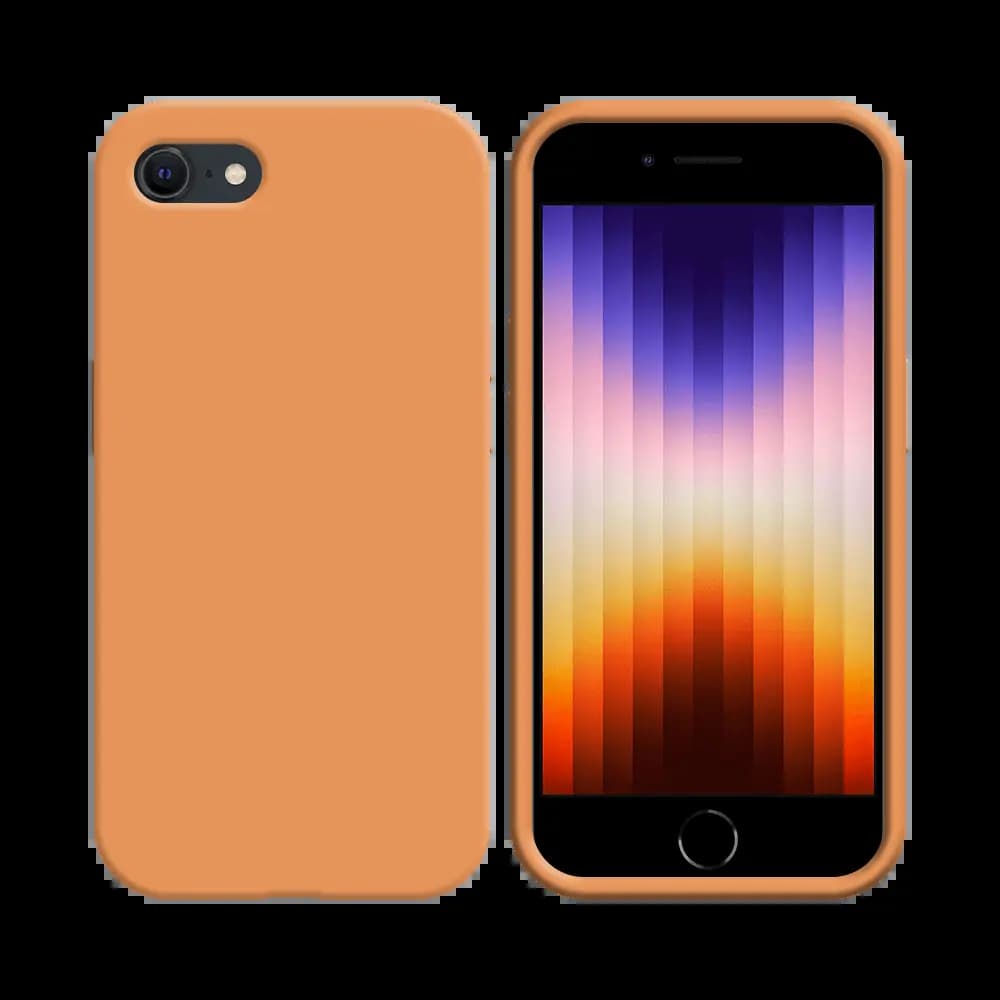 Coque Silicone Compatible pour Apple iPhone 7, 8 & iPhone SE (2nd & 3e Gen) Corail