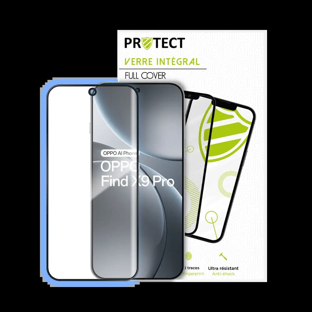 Verre trempé intégral OPPO Find X9 Pro – protection écran 9H – PROTECT Noir