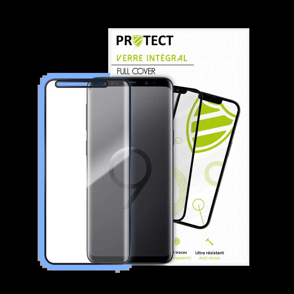 Verre trempé intégral Samsung Galaxy S9 protection écran 9H – PROTECT Noir