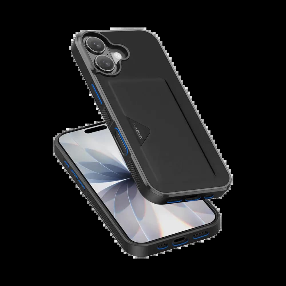  Coque de protection antichoc iPhone 17 avec porte-carte intégré - Dux Ducis Pocard Noir