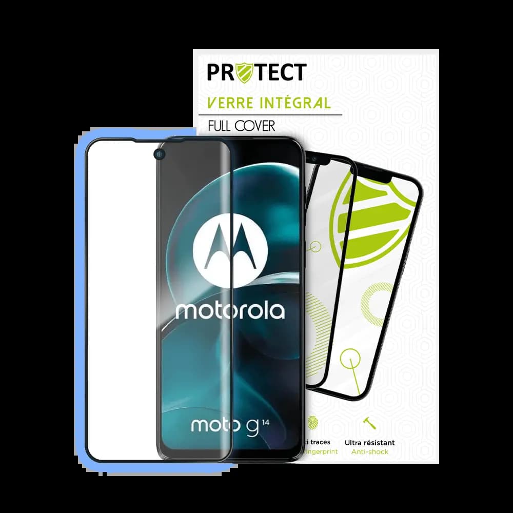 Verre Trempé Intégral PROTECT pour Motorola Moto G14 Noir