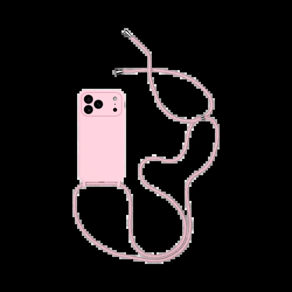 Coque avec cordon réglable silicone – Apple iPhone 17 Pro Max – Rose