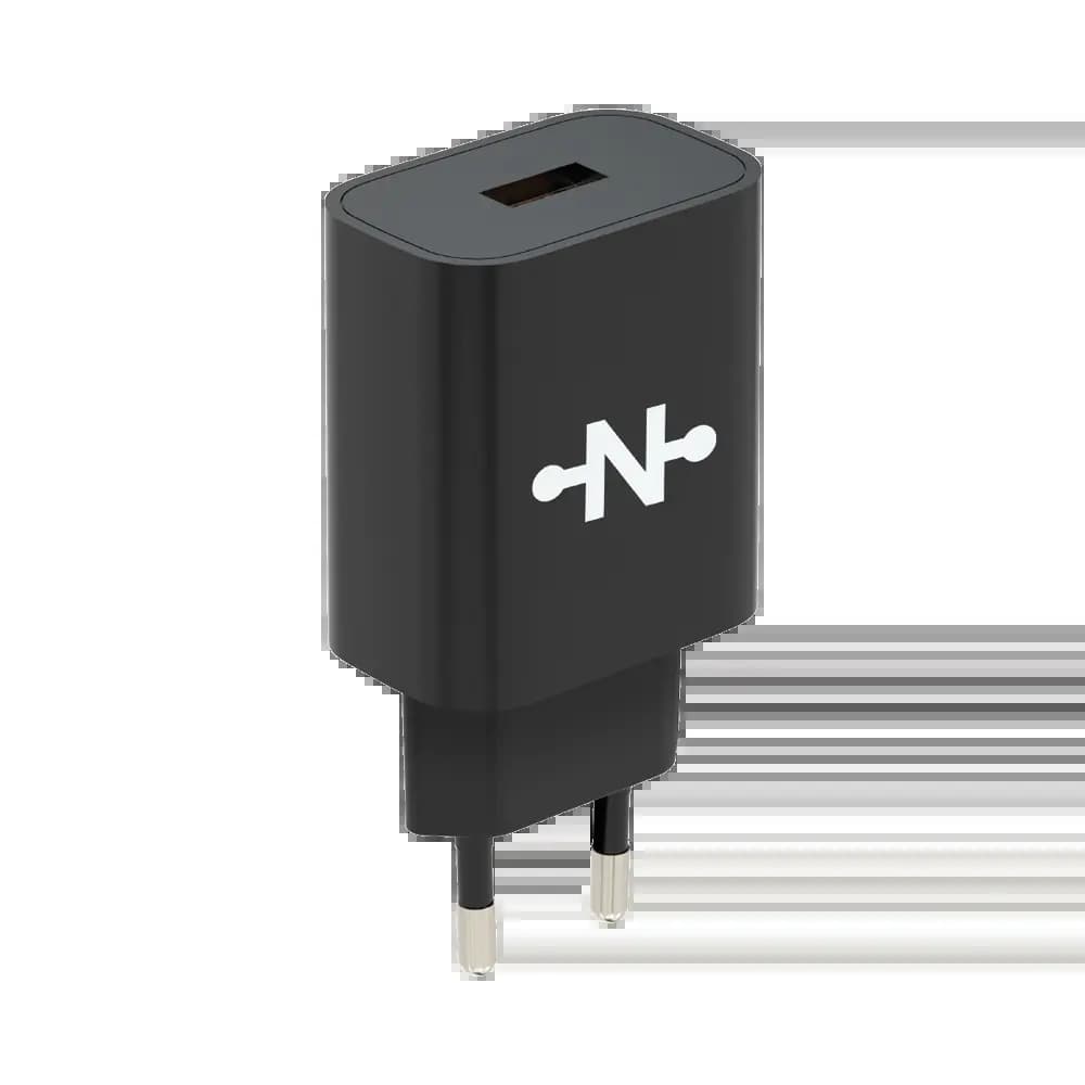 Chargeur Secteur USB CONNECT Charge Rapide 18W QC3.0 Noir