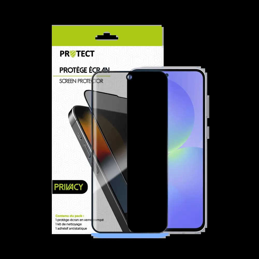 Verre trempé anti-espions 9H – Samsung Galaxy A37 5G – PROTECT Transparent