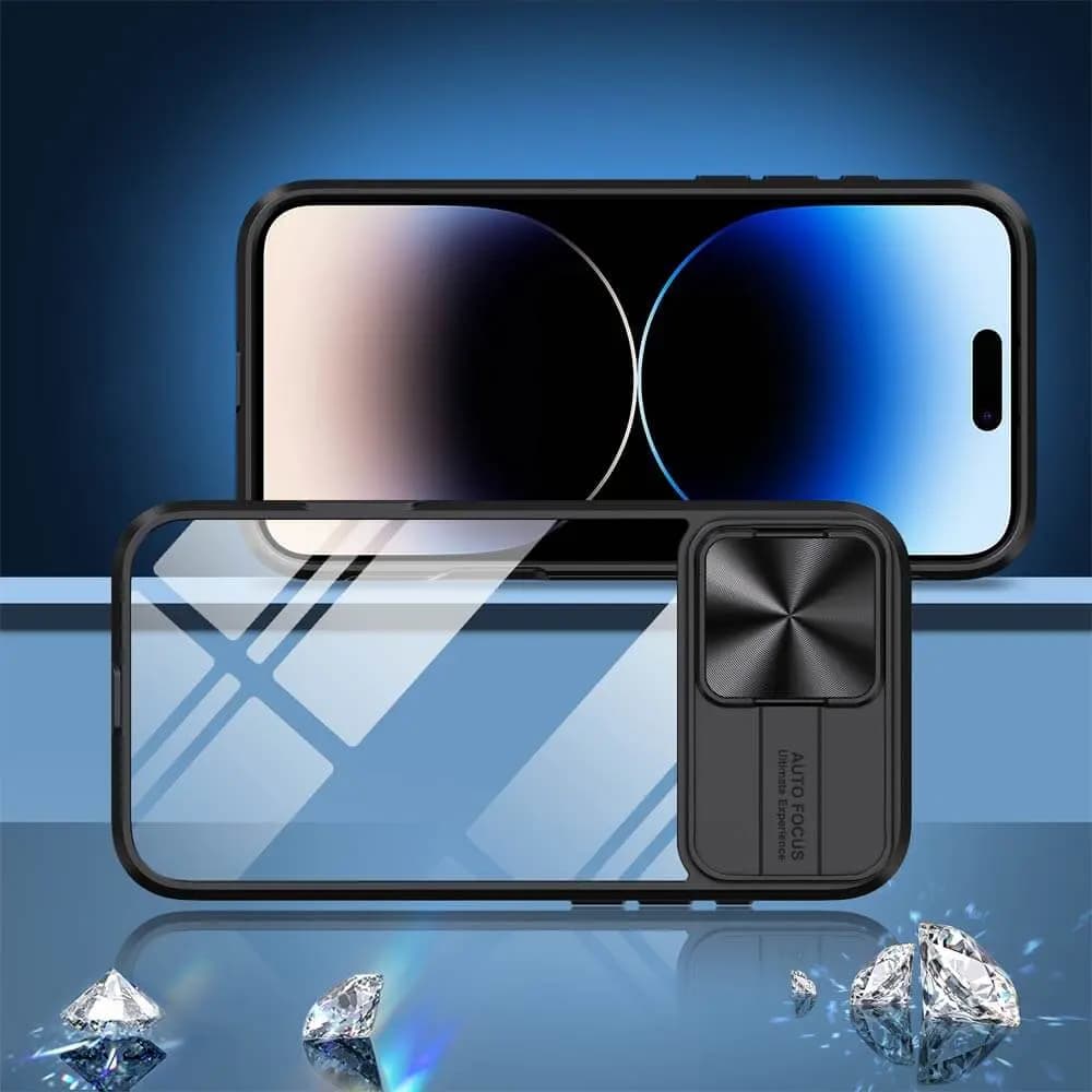 Coque avec cache caméra – iPhone 14 Pro – PROTECT IE027 Noir