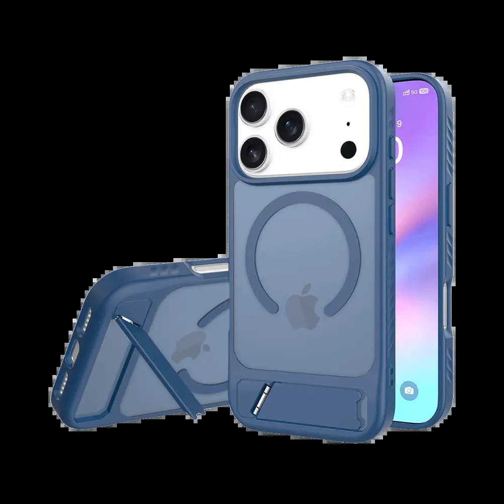 Coque de Protection MagSafe avec Support PROTECT pour Apple iPhone 17 Pro Bleu