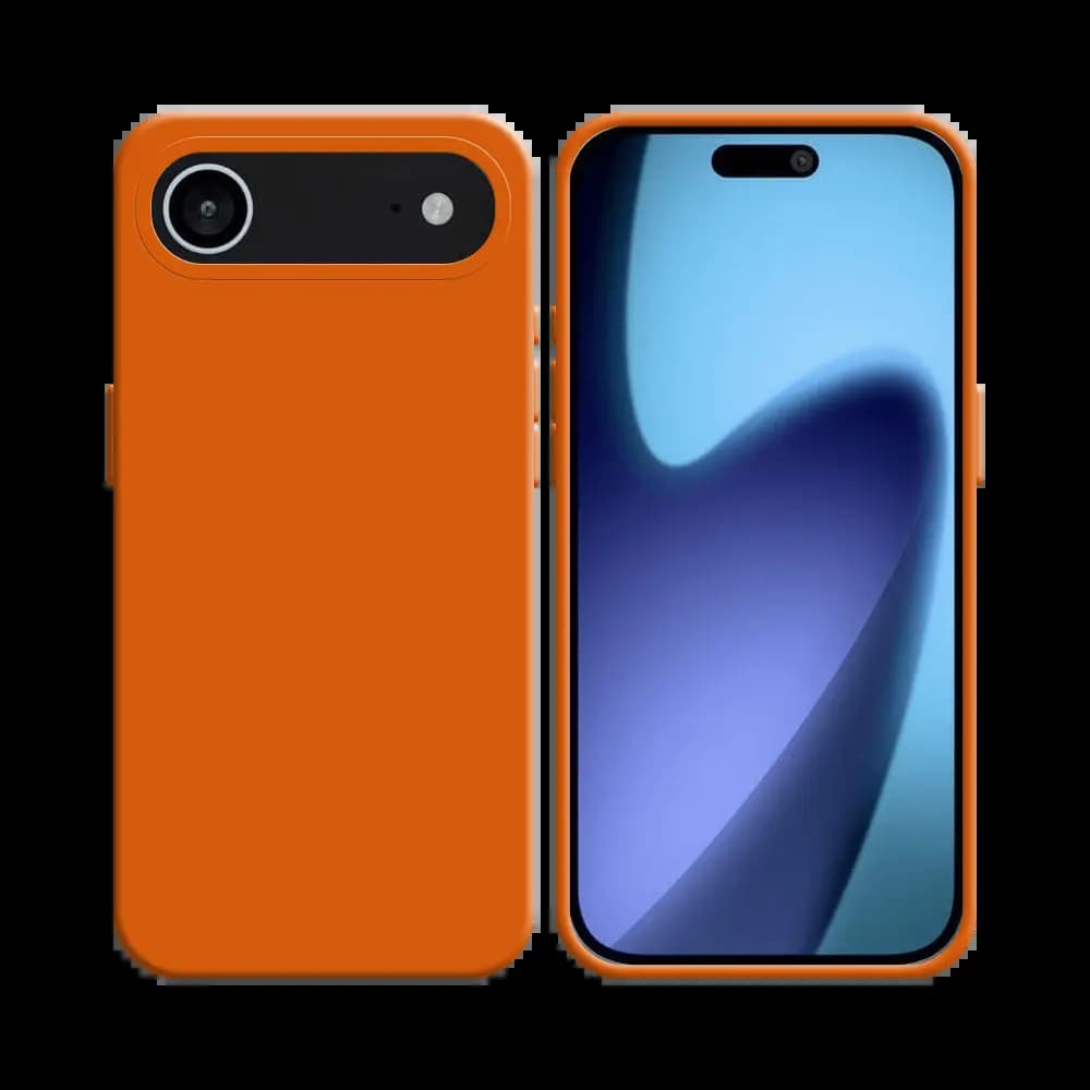 Coque Silicone Compatible pour Apple iPhone Air Orange