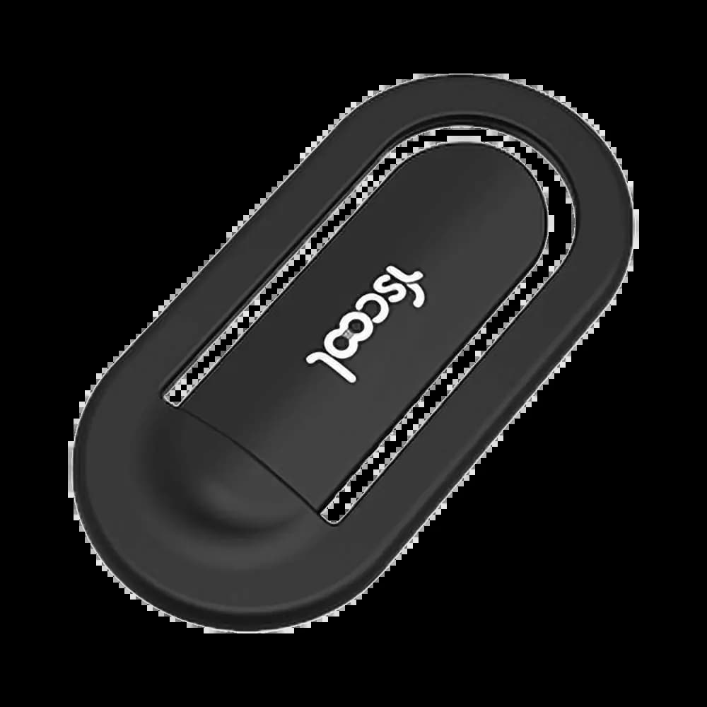 Support smartphone en silicone fscool M1 Plus - fixation multi-surfaces bureau et voiture Noir